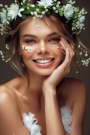 男生女生一起愁愁愁素材